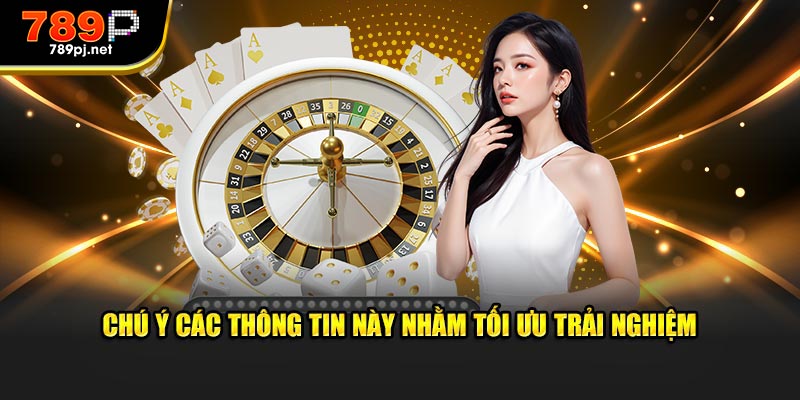 Lưu ý các dữ liệu này nhằm nâng cao trải nghiệm